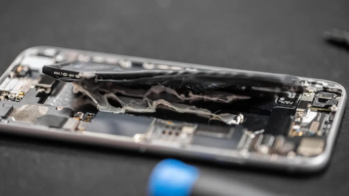 Изношенный аккумулятор iPhone